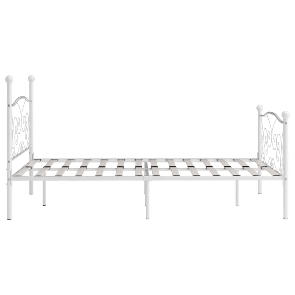 Giroletto Base con Doghe Bianco in Metallo 120x200 cm