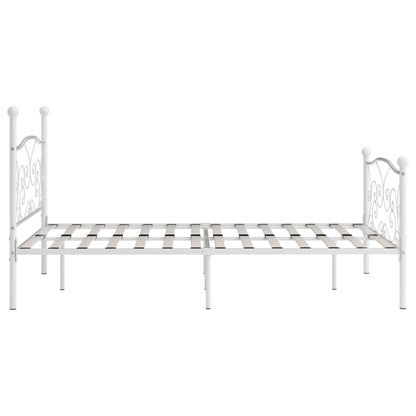 Giroletto Base con Doghe Bianco in Metallo 120x200 cm
