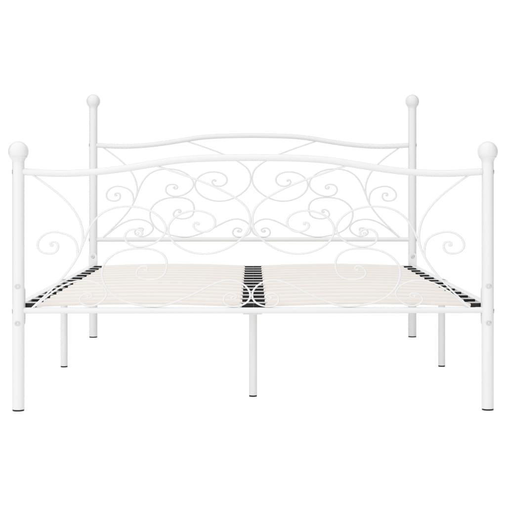 Giroletto con Doghe Bianco in Metallo 160x200 cm