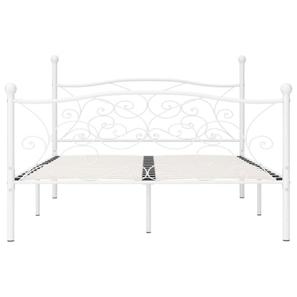 Giroletto con Doghe Bianco in Metallo 160x200 cm