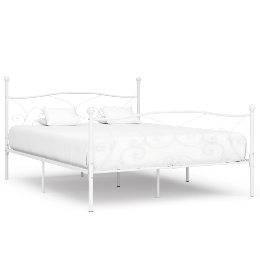 Giroletto con Doghe Bianco in Metallo 180x200 cm