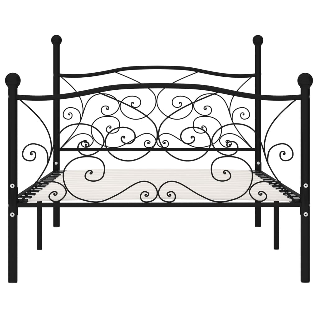 Giroletto con Doghe Nero in Metallo 90x200 cm