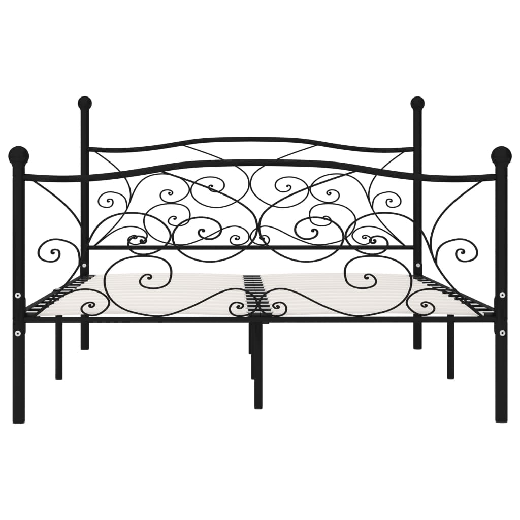 Giroletto con Doghe Nero in Metallo 120x200 cm