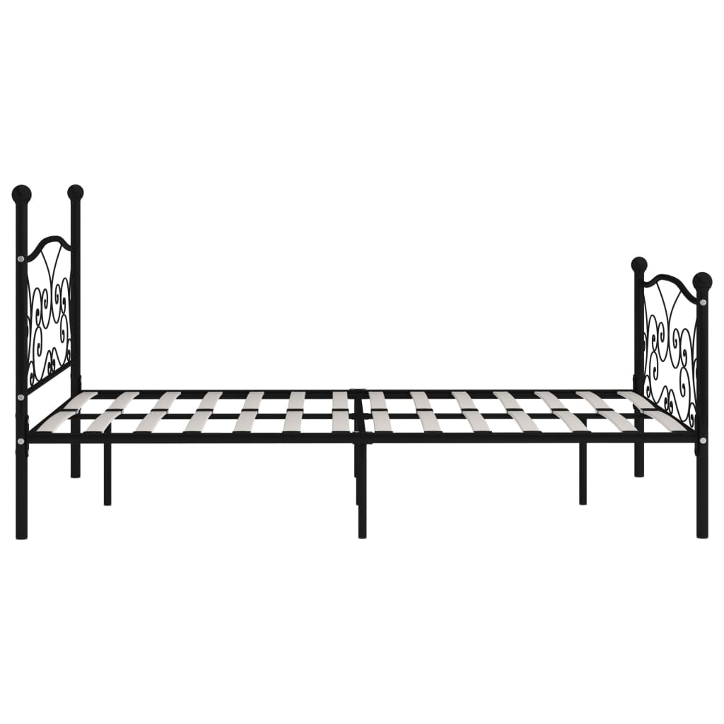 Giroletto con Doghe Nero in Metallo 140x200 cm