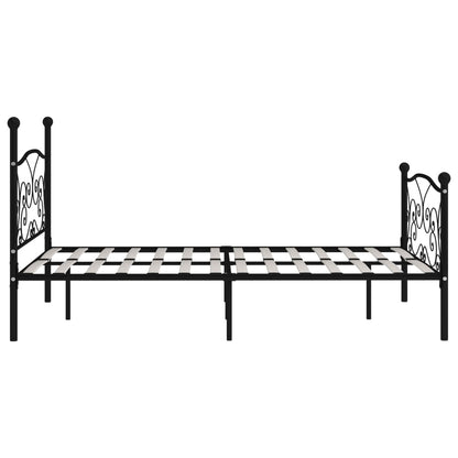 Giroletto con Doghe Nero in Metallo 140x200 cm