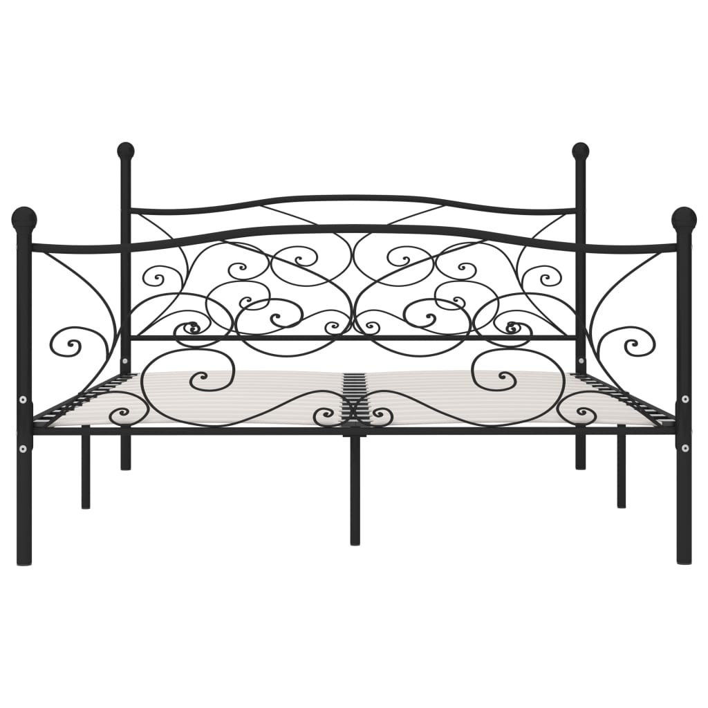 Giroletto con Doghe Nero in Metallo 180x200 cm