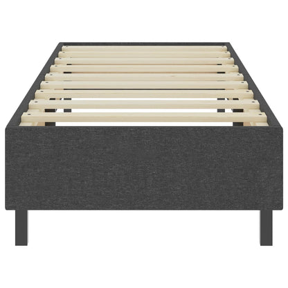 Letto a Molle Grigio in Tessuto 100x200 cm