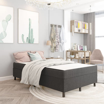 Letto a Molle Grigio in Tessuto 120x200 cm