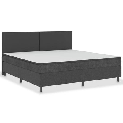 Letto a Molle Grigio in Tessuto 200x200 cm