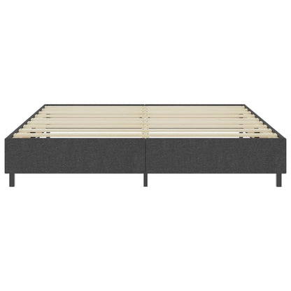 Letto a Molle Grigio in Tessuto 200x200 cm