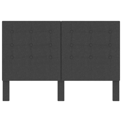 Testiera Letto Trapuntata Grigio Scuro in Tessuto 140x200 cm