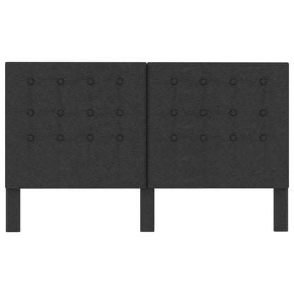 Testiera Letto Trapuntata Grigio Scuro in Tessuto 180x200 cm