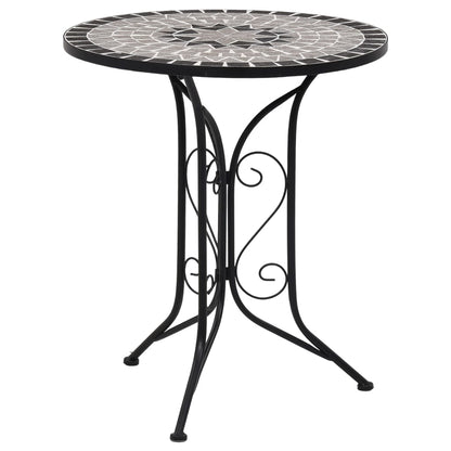 Set BistrÃƒÂ² 3 pz con Mosaico in Ceramica Grigio