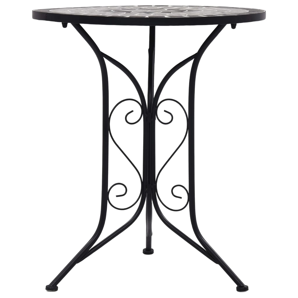 Set BistrÃƒÂ² 3 pz con Mosaico in Ceramica Grigio