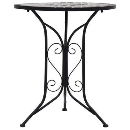 Set BistrÃƒÂ² 3 pz con Mosaico in Ceramica Grigio