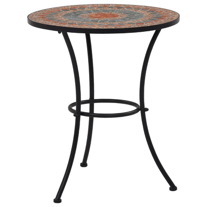 Set BistrÃ² 3 pz con Mosaico in Ceramica Arancione/Grigio