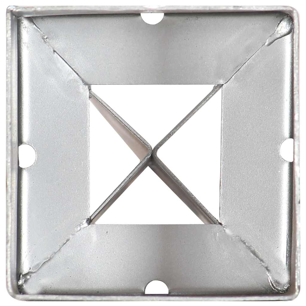 Picchetti di Terra 6 pz Argento 9x9x90 cm in Acciaio Zincato