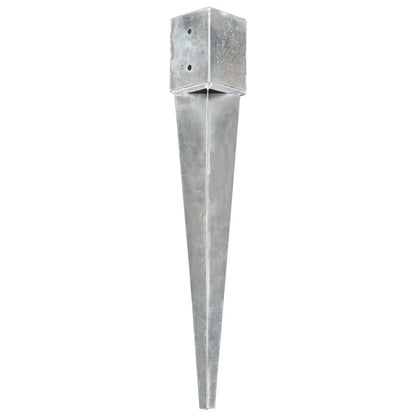 Picchetti di Terra 6 pz Argento 10x10x76 cm in Acciaio Zincato