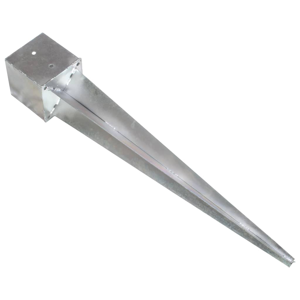 Picchetti di Terra 2 pz Argento 14x14x91 cm in Acciaio Zincato