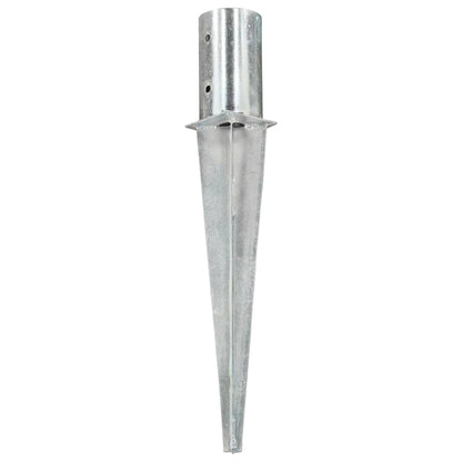 Picchetti di Terra 6 pz Argento 8x61 cm in Acciaio Zincato