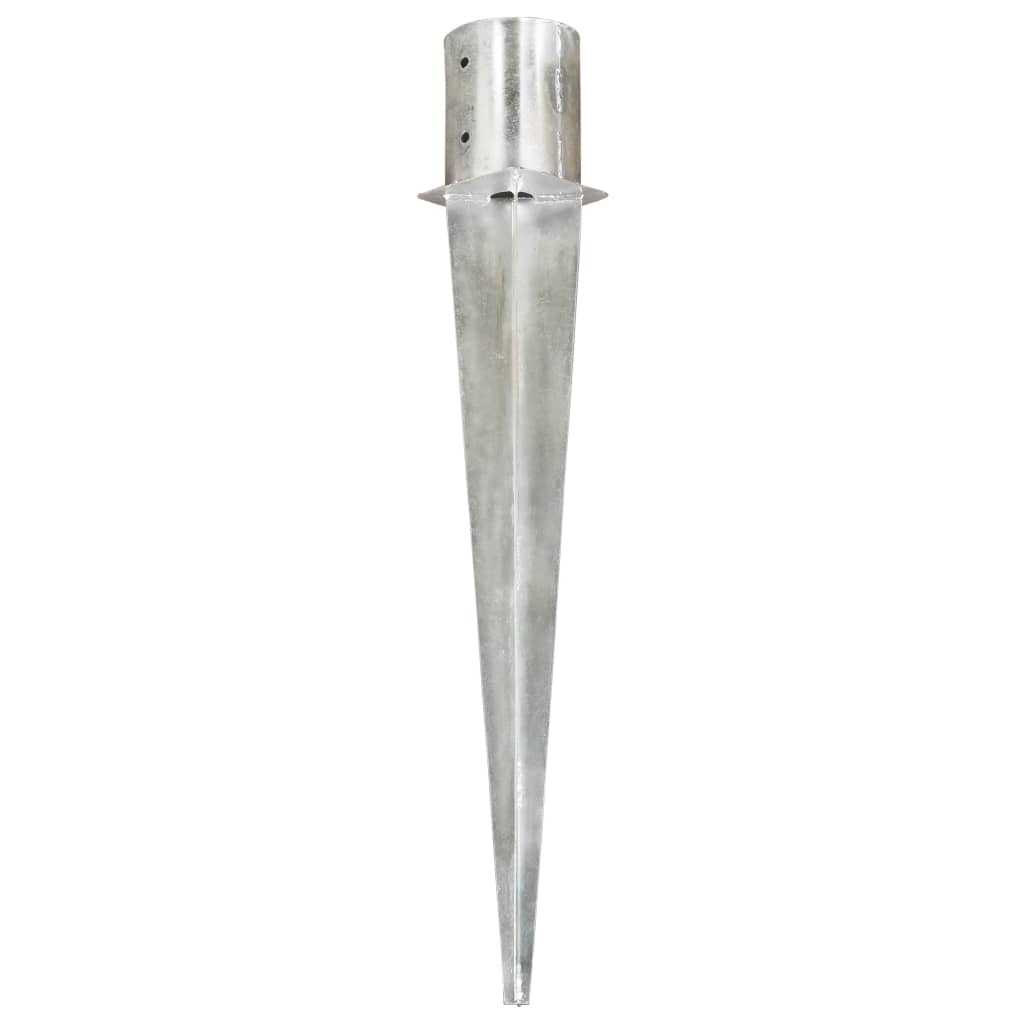 Picchetti di Terra 2 pz Argento 12x91 cm in Acciaio Zincato