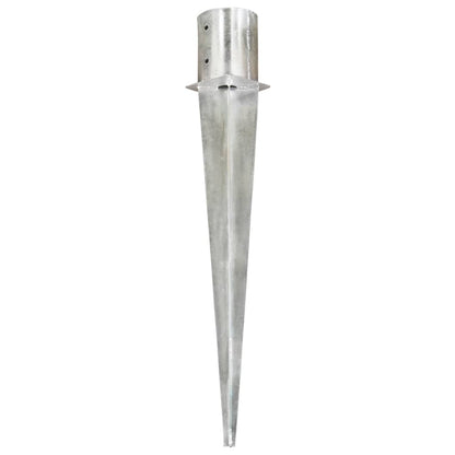 Picchetti di Terra 2 pz Argento 12x91 cm in Acciaio Zincato