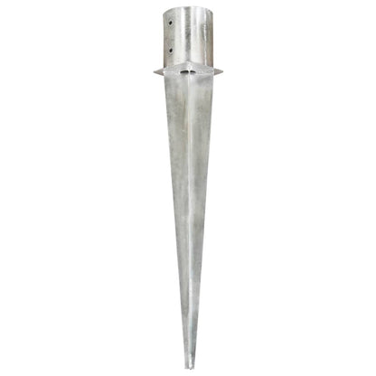 Picchetti di Terra 6 pz Argento 12x91 cm in Acciaio Zincato
