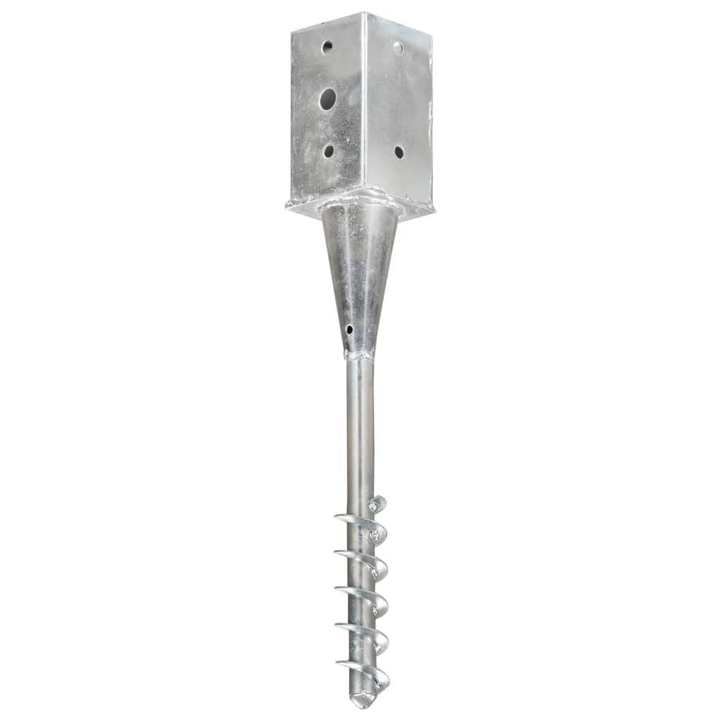 Picchetti di Terra 2 pz Argento 8x8x57 cm in Acciaio Zincato
