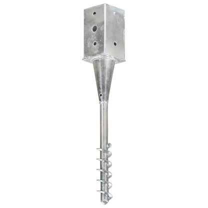 Picchetti di Terra 6 pz Argento 8x8x57 cm in Acciaio Zincato