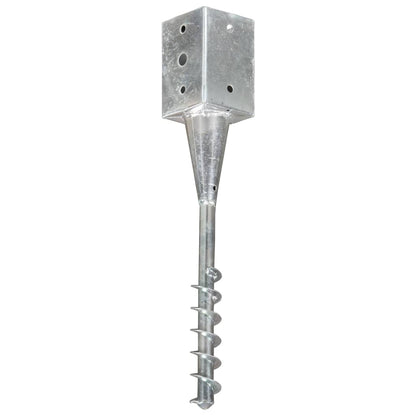 Picchetti di Terra 6 pz Argento 9x9x56 cm in Acciaio Zincato