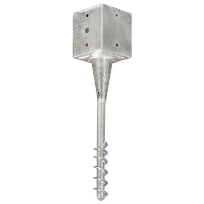 Picchetti di Terra 6 pz Argento 12x12x56 cm in Acciaio Zincato