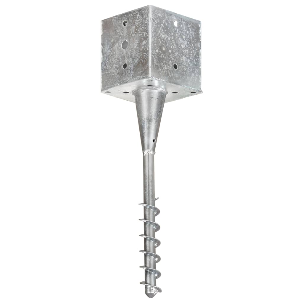 Picchetti di Terra 2 pz Argento 14x14x58 cm in Acciaio Zincato