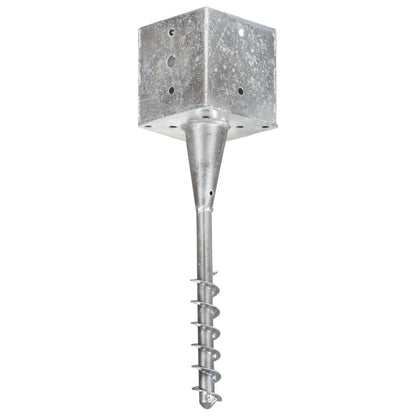 Picchetti di Terra 2 pz Argento 14x14x58 cm in Acciaio Zincato