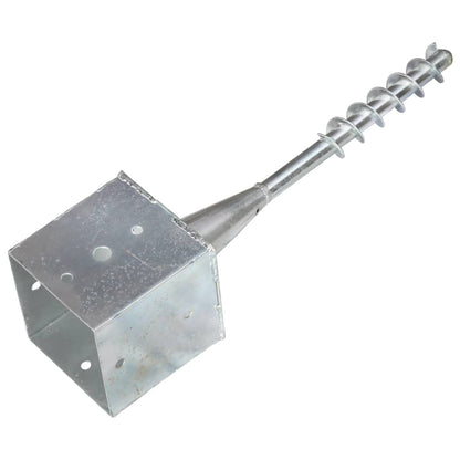 Picchetti di Terra 2 pz Argento 14x14x58 cm in Acciaio Zincato