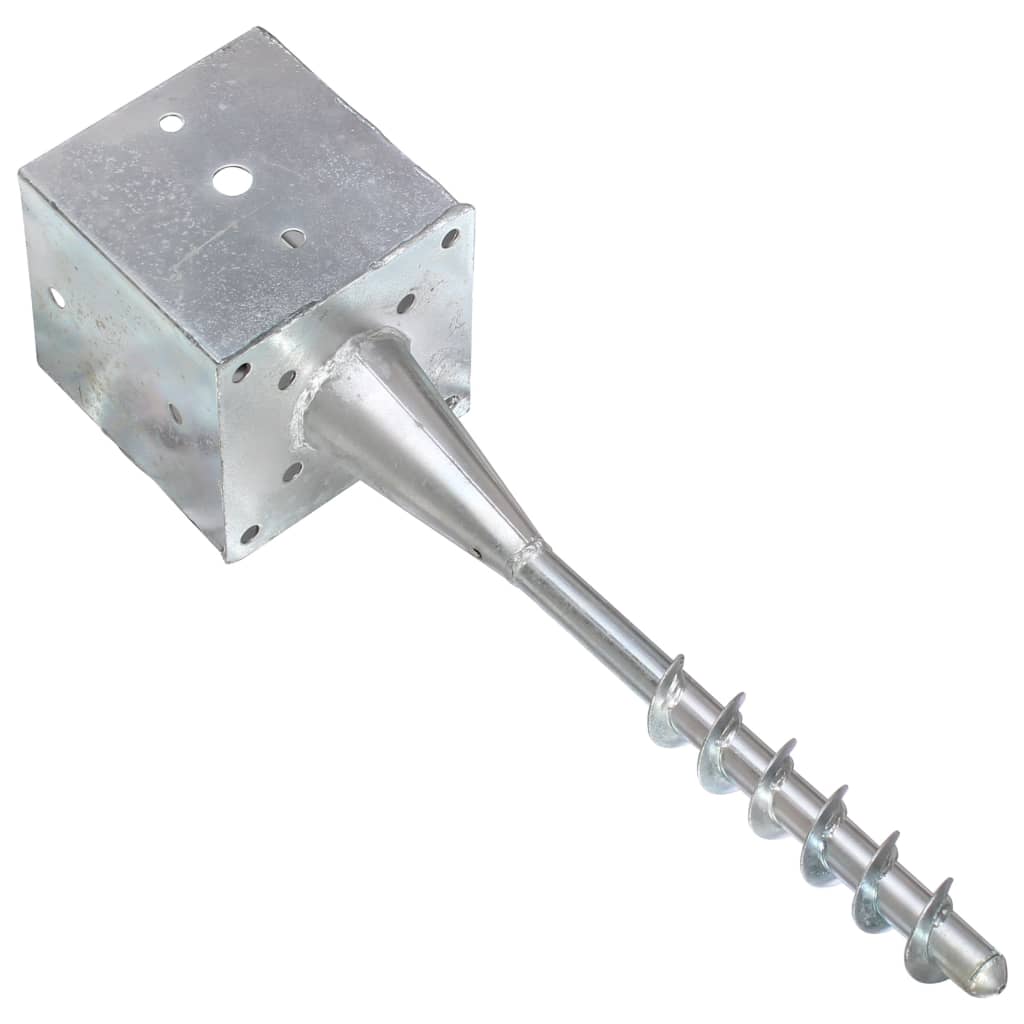 Picchetti di Terra 2 pz Argento 14x14x58 cm in Acciaio Zincato