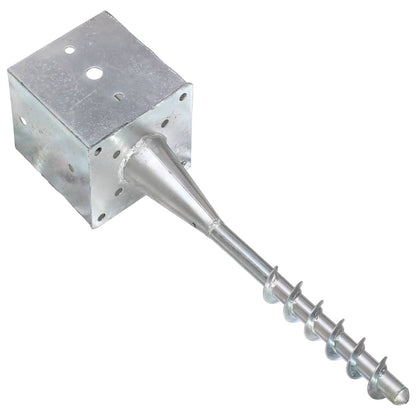 Picchetti di Terra 2 pz Argento 14x14x58 cm in Acciaio Zincato