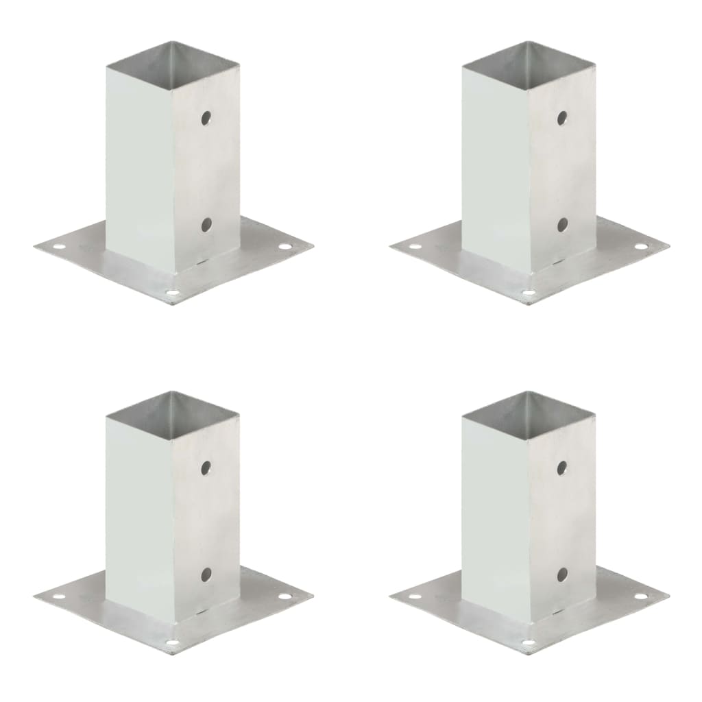 Ancoraggi Pali 4 pz in Metallo Zincato 71 mm