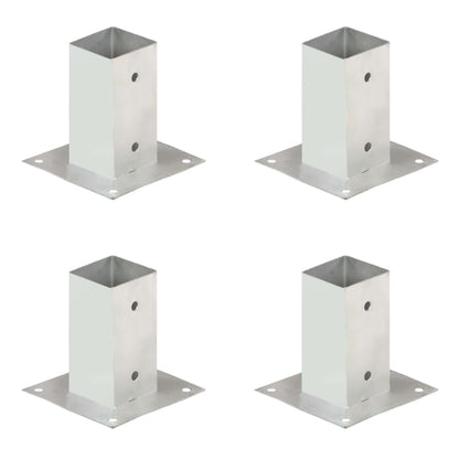 Ancoraggi Pali 4 pz in Metallo Zincato 71 mm