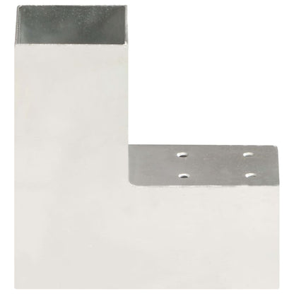 Connettore per Pali a Forma di L in Metallo Zincato 71x71 mm