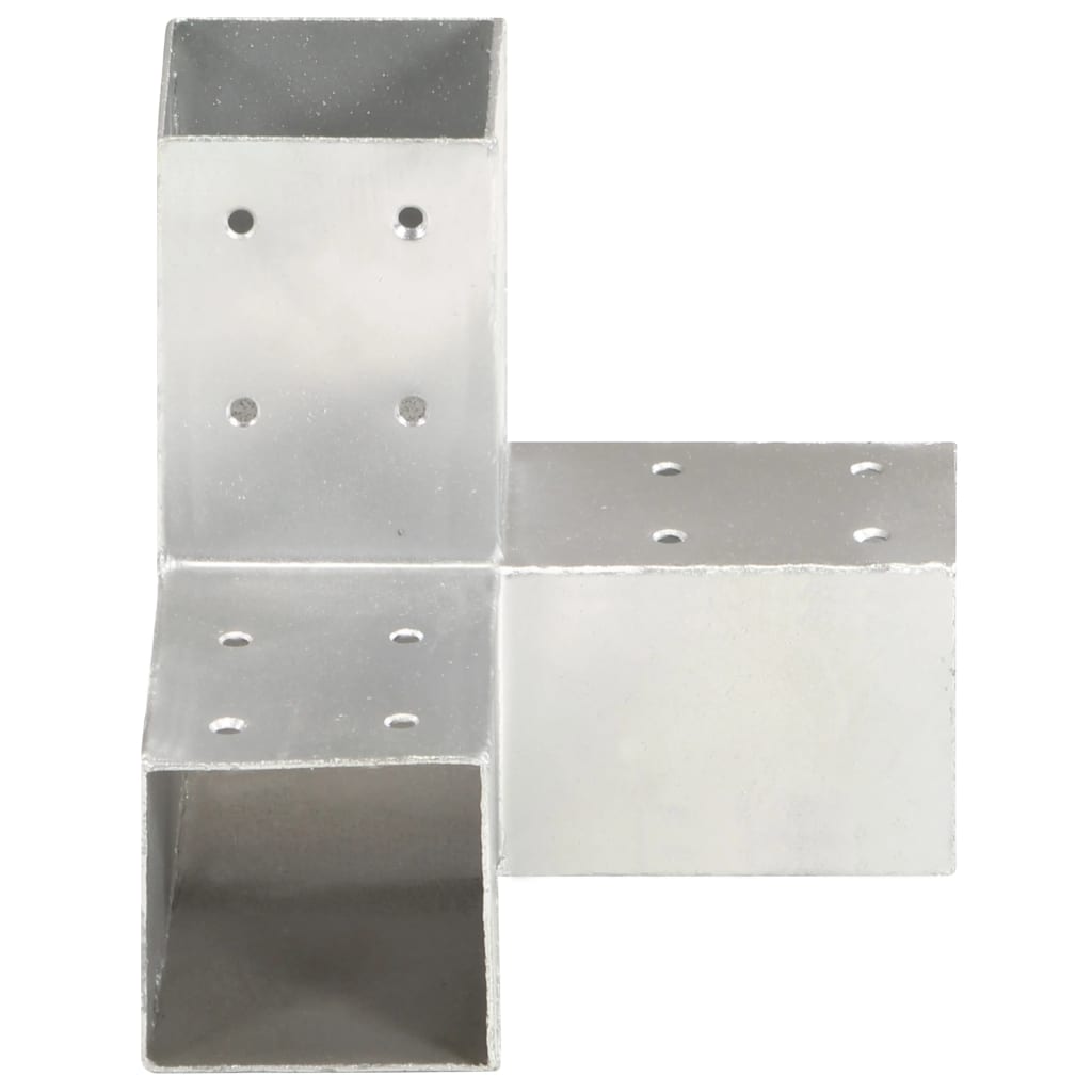 Connettori per Pali a Forma di Y 4 pz Metallo Zincato 71x71 mm