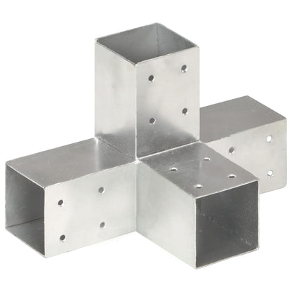 Connettore per Pali a Forma di X in Metallo Zincato 71x71 mm