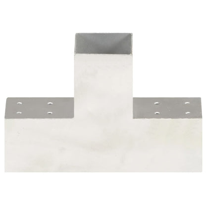 Connettore per Pali a Forma di T in Metallo Zincato 81x81 mm
