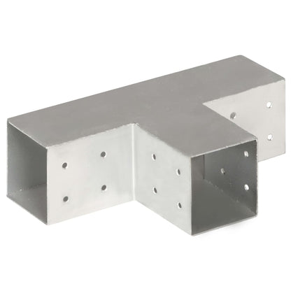 Connettore per Pali a Forma di T in Metallo Zincato 81x81 mm