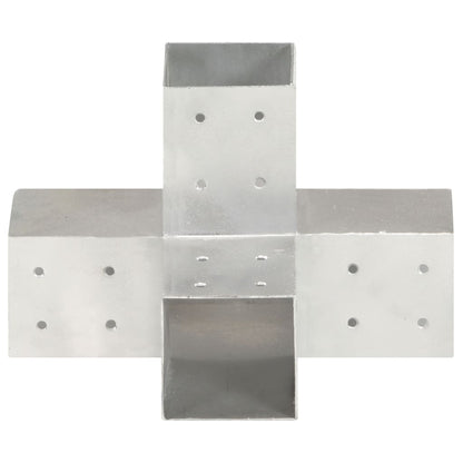 Connettore per Pali a Forma di X in Metallo Zincato 81x81 mm