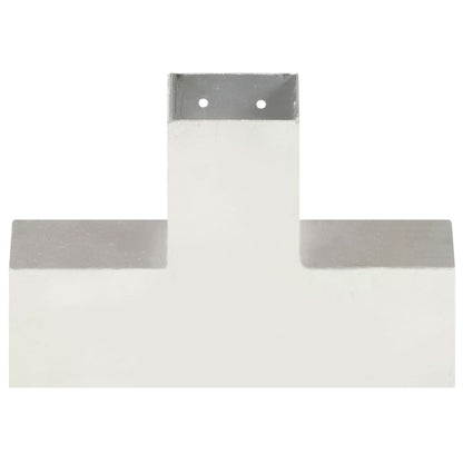 Connettori per Pali a Forma di X 4 pz Metallo Zincato 81x81 mm