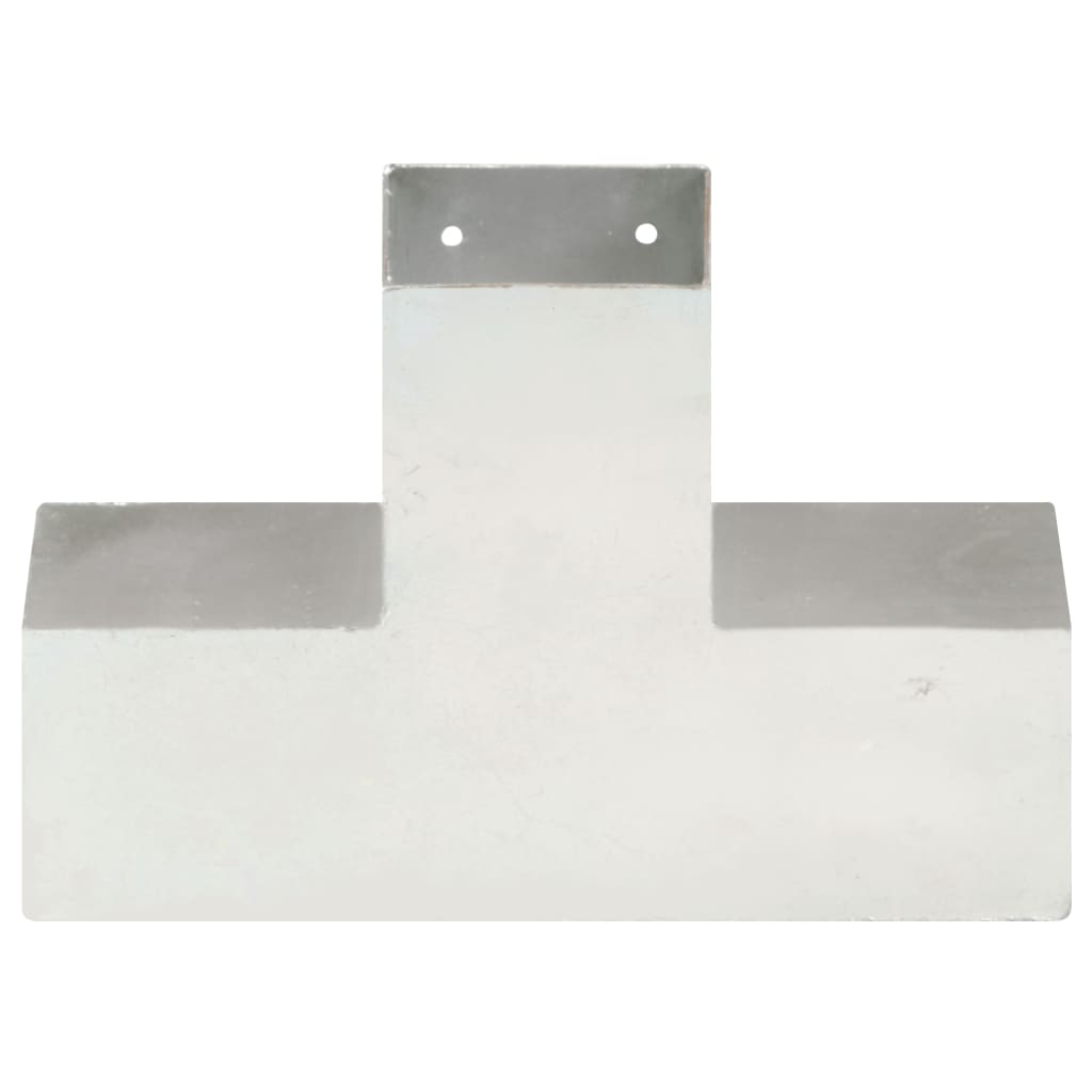 Connettori per Pali a Forma di X 4 pz in Metallo Zincato 91x91 mm