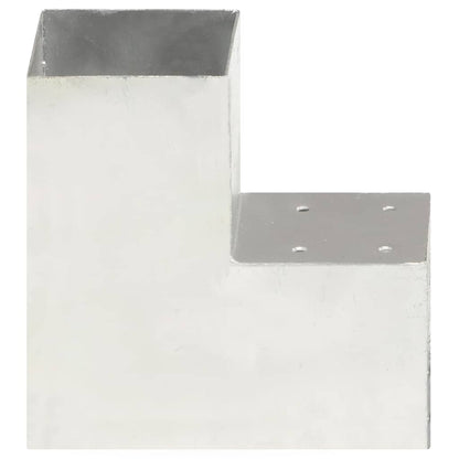 Connettore per Pali a Forma di L in Metallo Zincato 101x101 mm