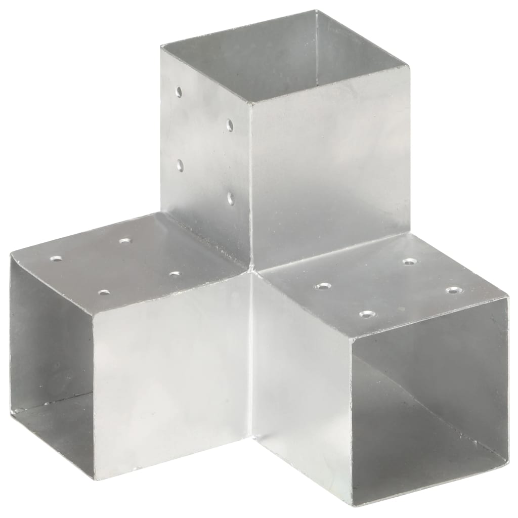 Connettori Pali a Forma di Y 4 pz in Metallo Zincato 101x101 mm
