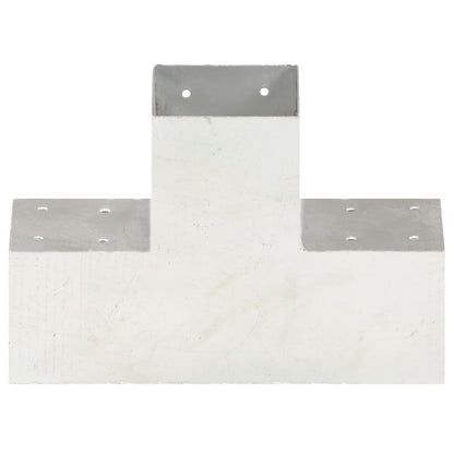 Connettori Pali a Forma di X 4 pz in Metallo Zincato 101x101 mm