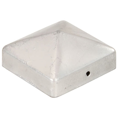 Tappi per Pali a Piramide 6 pz in Metallo Zincato 71x71 mm